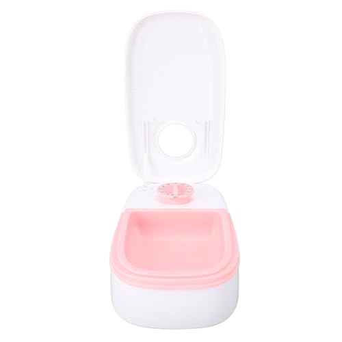 Automatischer Futterautomat für Haustiere intelligente zeitgesteuerte Fütterung Separates Futteraufbewahrungssystem für Hunde Katzen kleine und mittelgroße Haustiere Rosa