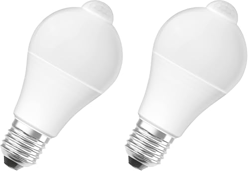 Osram STAR LED Lampe mit E27 Sockel Warmweiss 2700K 11W mit Bewegungssensor klassische Birnenform Ersatz für 75W-Glühbirne matt LED STAR MOTION SENSOR CLASSIC A Packung mit 2