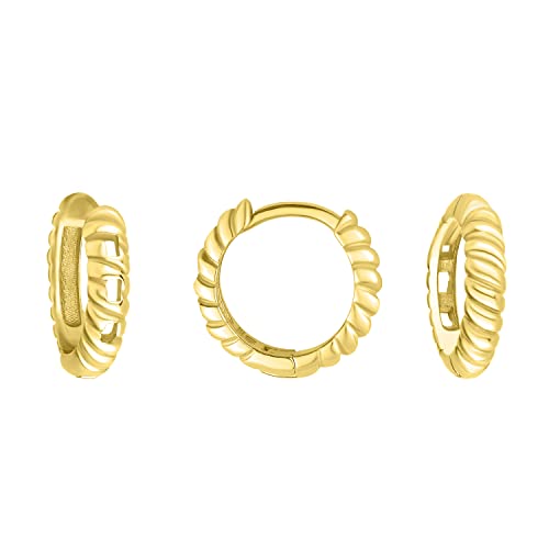 SOFIA MILANI - Damen Ohrringe 925 Silber - vergoldet golden - Croissant Creole - E1721