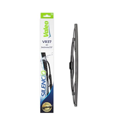 VALEO Silencio Wischer - VR37 - Ganzjährig Beständig widerstandsfähig perfekte Passgenauigkeit - Konventionelles Wischblatt 340mm - Hinten - Beinhaltet 1 Wischblatt - 574282