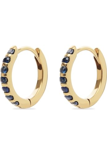 CHRIST Damen-Creolen 585er Gelbgold 14 Saphir One Size 89083851