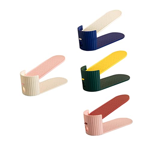 CRILSTYLEO 4 Teiliges Schuhregal Für Kinder Zweistufiges Schuhregal Aus Kunststoff Schuhregale Für Den Schrank Schuhregal