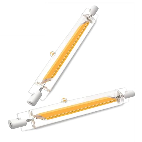 Aouppert R7S LED 78mm Dimmbar 10W 7RS LED Stab3000K 10W Ersatz für 100W Halogen LeuchtmittelR Warmweiß 1000LM AC DC 220-240V Kein Flackern 360 Abstrahlwinkel für Flur Stehlampe 2er Pack