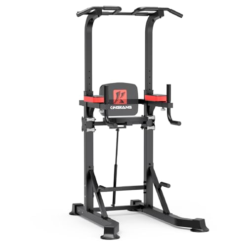 K KiNGKANG Power Tower Dip-Station multifunktionaler Hilfstrainer Klimmzug für Zuhause Fitnessstudio Muskelaufbau und Anfängerübungen Belastung 204 kg
