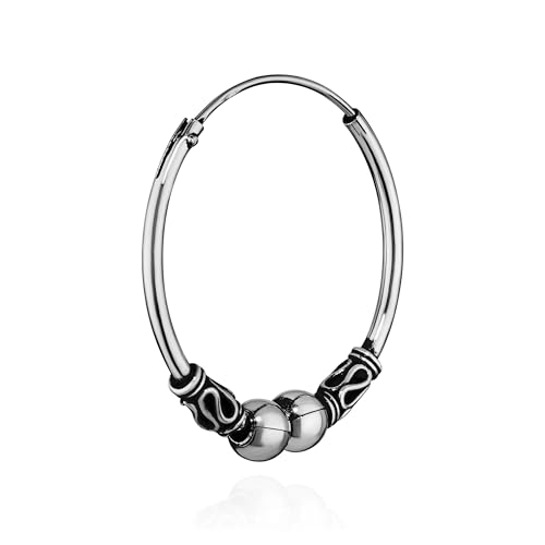 NKlaus Einzel 925 STERLING SILBER Keltische Celtic Creole 20mm 7280