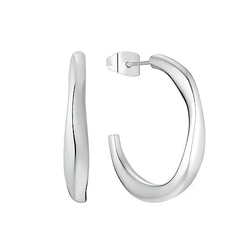 s.Oliver Creolen Edelstahl Damen Ohrschmuck 2 5 cm Silber Kommt in Schmuck Geschenk Box 2032533