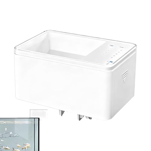 Ahuuen Automatischer Spender Für Fischfutter Einstellbarer Batteriebetriebener Aquarium Futterautomat Automatischer Betta Fischfutterautomat für den Urlaub Für Süßwasser Tropische Schildkröten