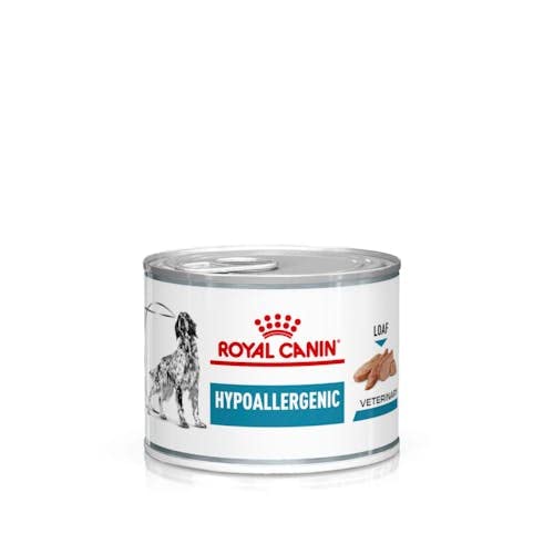 Royal Canin Veterinary Hypoallergenic Mousse 12 x 200 g Diät-Alleinfuttermittel für ausgewachsene Hunde Mit hydrolysiertem Protein Zur Unterstützung der Hautbarriere