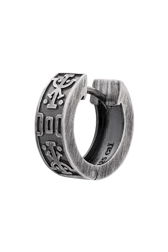 cai Herren Single Creole 925 matt oxidiert 925   Sterling 1 4cm Matt Silbergrau 274210164