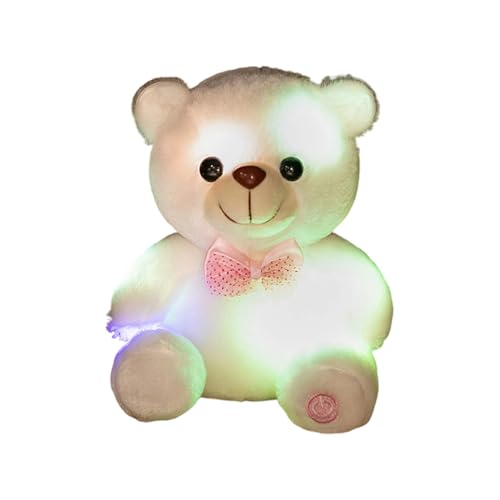 Generisch Leuchtendes   Süßer Bunter Bär 20 cm Weiches Stofftier für Kinder LED Für Erwachsene Zuhause Schlafzimmer Sofa Kinderzimmer Büro Weihnachten