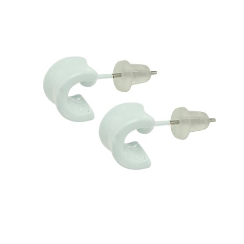 Soul-Cats 1 Paar hübsche Ohrstecker Creolen rot gelb grün blau weiß pink schwarz Farbe weiß