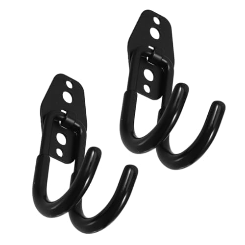 FOMIYES 2 Stück Metall Gartenschlauchhalter Wandmontage Robustes Stahl Haken für Gartenschläuche Werkzeuge und Kabel Platzsparend für Garten und Terrasse