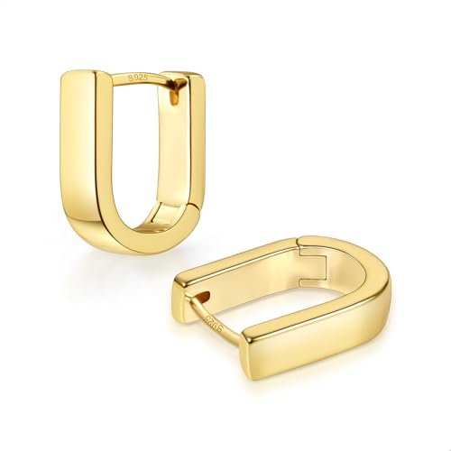 Gold Ohrringe Kleine Damen Chunky Klobige Creolen Ohrring Hypoallergen Sterling Silber Ohrringe Mini Dicke Creolen Ohrring Kleine Huggie Ohrringen Breite Ohrringen Mädchen