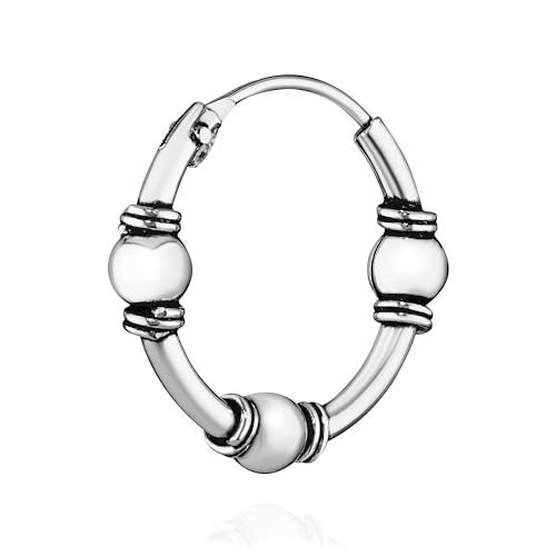 NKlaus Einzel 925 STERLING SILBER Keltische Celtic Gothic Creole 15mm 7230