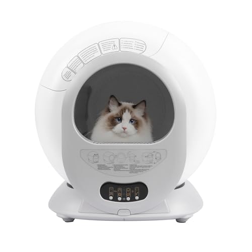 Selbstreinigende Katzentoilette Automatisch Selbstreinigende Katzentoilette mit Müllsäcken APP-Steuerung Selbstreiniges Katzenklo Für Katzen mit einem Gewicht von 1-8kg