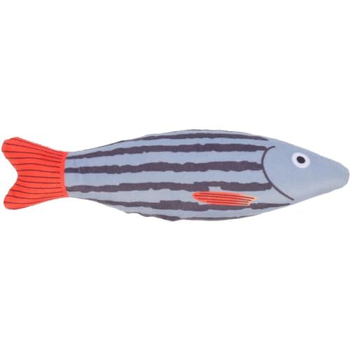 ARTSEWPLY Plüsch Katzenspielzeug mit Katzenminze Langlebiges Kauspielzeug für Katzen Interaktives Fisch Design Fördert Beißverhalten und Bewegung für Spielende Katzen und Kätzchen