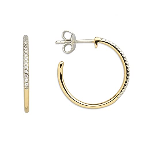  925 Sterling 20 mm mit Zirkonia in goldfarben     XS3524G
