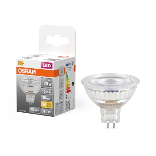Osram LED Spot Lampe Star 2W 827 2700K warmweiß GU5.3 120 210 lm Niedervolt Vollglas Design