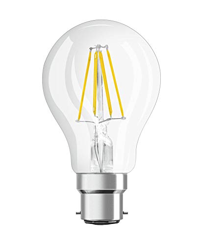 OSRAM Dimmbare Filament LED Lampe mit B22d Sockel Warmweiss 2700K klassische Birnenform 7W Ersatz für 60W-Glühbirne klar LED Retrofit CLASSIC A DIM