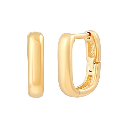 cai Damen Creolen 925 - Sterling Silber 1 2cm Glänzend ohne gelb 358215836V