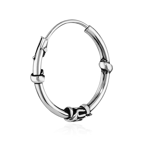 NKlaus Einzel 925 STERLING SILBER Keltische Celtic Creole 16mm 7248