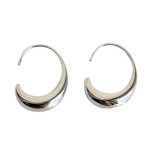 Kamakula Wassertropfen für Frauen Echtgold vergoldet Reifen mit 925 Sterling Post Hypoallergen Oval Offene