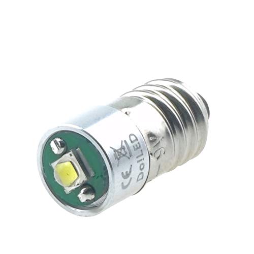Do LED E10 LED Cree Taschenlampe Lampe Weiss Birne 3 Watt 220 Lumen 1-3 Volt Schraubsockel Gleichstrombetrieb DC