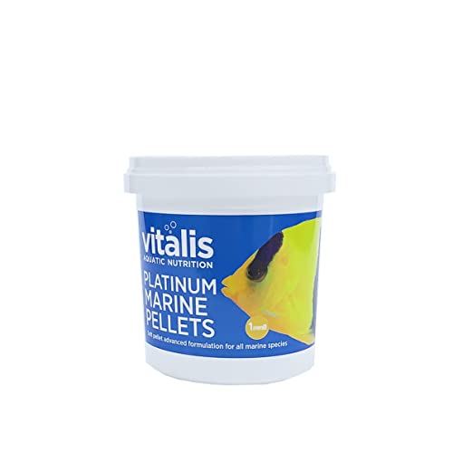 Vitalis Platinum Marine Pellets Fischfutter Aquarium 70g Fischfutter Aquarium Pellets für Marine Fischarten - hochverdaulich und ausgewogen - Vitamine und Mineralien 70g