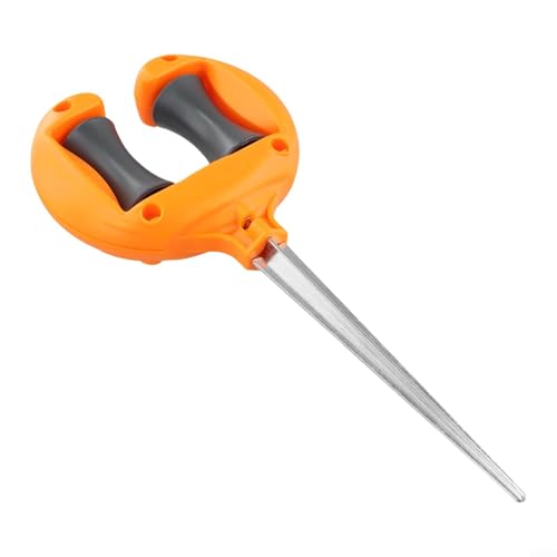 Yhenlovtt Gartenschlauchhalter und Führungsstäbe aus Metall Mehrzweck-Rollensystem für den Außenbereich für langlebige 27 x 12 x 3 cm Spikes zum Verheddern und Schützen von Pflanzen Orange