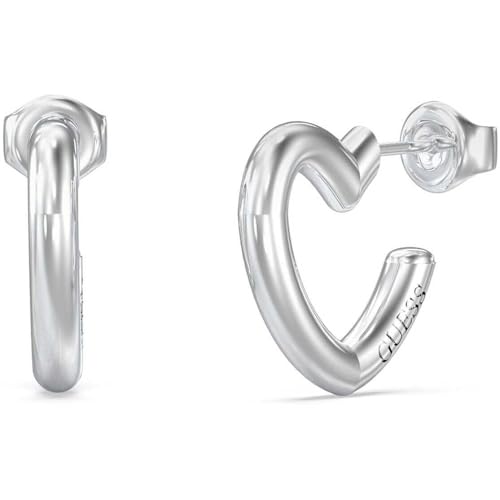 Guess Damen-Ohrringe Herz Creolen JUBE05535JWRHT U