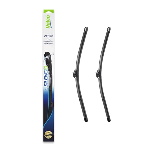 VALEO Silencio Wischer - VF920 - Leistungsstarke hervorragende Sicht auf der Straße einfache Montage - originale Flachblätter 550mm 550mm - Vorne - Set mit 2 Wischerblättern - 577920