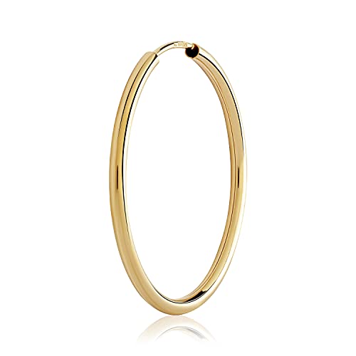 NKlaus Einzel 30mm Creole 333 Gelbgold 8 Karat Ohrring 2 0mm starke Goldohrrig 3089