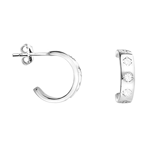 SOFIA MILANI - Damen Ohrringe 925 Silber - mit Zirkonia Steinen - Steck Creole - E1989
