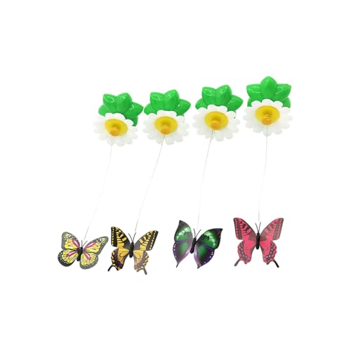 TSMORY Elektrisches Schwebspielzeug Rotierender Schmetterling Interaktive Haustierübung Indoor Katzen Teaser Spielzeug Anreicherung Katzen Rotierendes Schmetterlingsspielzeug mit rotierendem