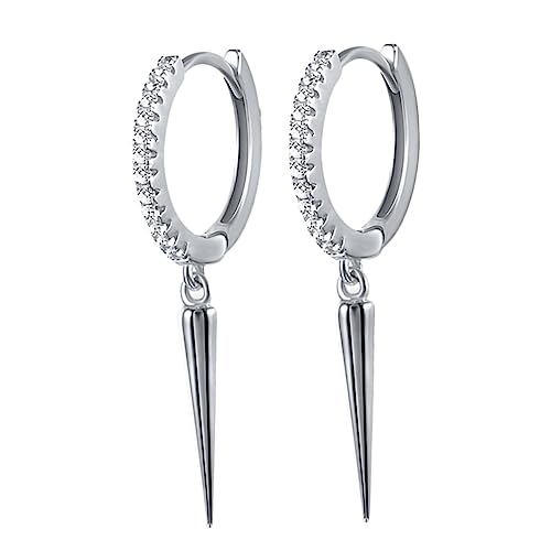 LIFKOME Elegante S925 Silber Weibliche Ohrstecker Ohrringe für Frauen Creolen Diamant Akzente