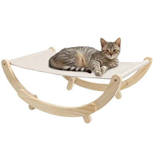 Navaris Katzensessel - Katzencouch - Katzen Sofa - Katzenbett Outdoor - Katzensofa große Katzen - Katzen Couch - Geräumig und bequem - Fester und schwingender Modus