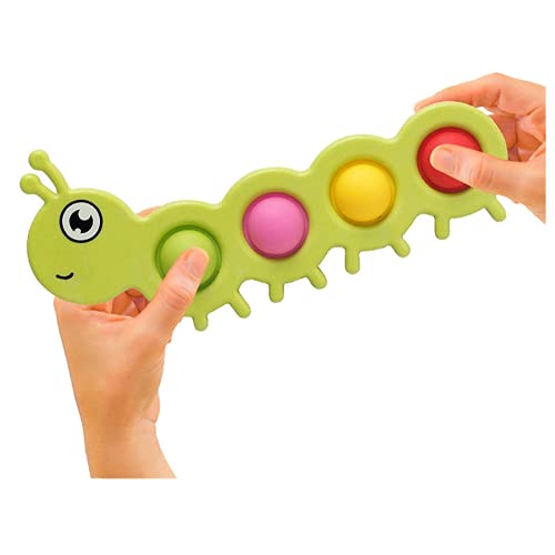 mciskin einfaches zappelndes sensorisches Spielzeug Flipping Board Toy sensorisches Handspielzeug zum Stressabbau sensorisches Spielzeug für Kleinkinder frühes pädagogisches Spielzeug Katpillar