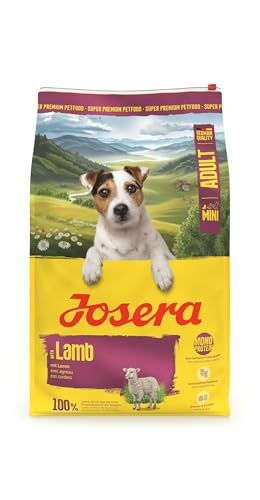 JOSERA Mini Adult Lamm 1 x 10 kg Premium Trockenfutter für ausgewachsene Hunde kleiner Rassen mit Süßkartoffel Kräuter Früchten kleine Kroketten extraverträglich getreidefrei 1er Pack