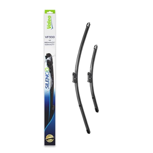VALEO Silencio Wischer - VF930 - Leistungsstarke hervorragende Sicht auf der Straße einfache Montage - originale Flachblätter 680mm 425mm - Vorne - Set mit 2 Wischerblättern - 577930