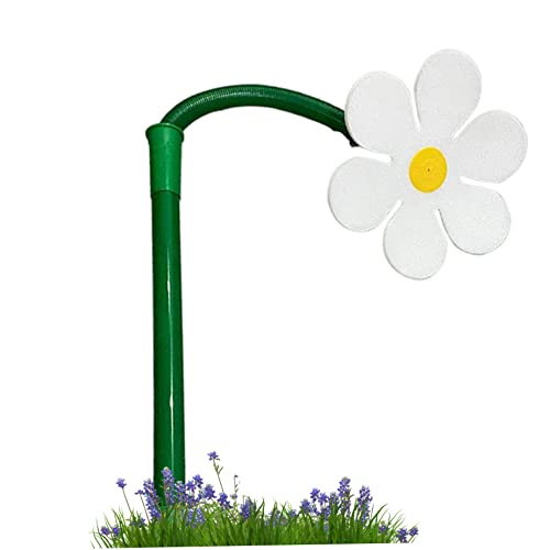 Hemore Crazy Daisy Water Sprinkler 29 9 -Zoll -Gartentanz -Blütensprinkler Rasenwässerungssprinkler -Sprühgerät Gartenbewässerungsinstrument für Gartenpflanze Blume Rasen Bewässerung weiß