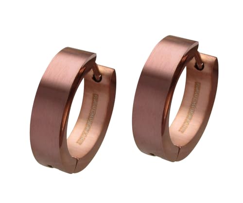  Damen Herrenäbchen 18mm 5mm Gold Gebrüshtet Hochglänzend ERTS006 Bronze Gebrüstet