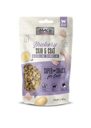 Mac s Cat Snacks Premium für Katzen 10 x 60 g Leder und Fell