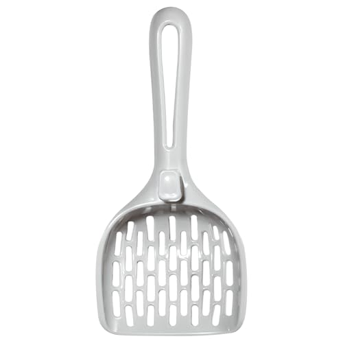 Katzenstreuschaufel antihaftbeschichtete Streuschaufel mit Haken Katzenstreuschaufel einfaches Sieben mit 8-förmigem Loch für klumpende Kristallstreupellets Katze