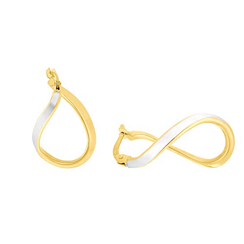 Amor Creolen Gold 375 9ct Damen Ohrschmuck 2 3 cm Bicolor Kommt in Schmuck Geschenk Box 2014162