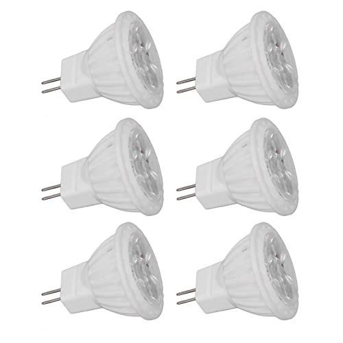 Restokki 6Pcs MR11 Gu4.0 4W 220V GU4 Dual Pin Birne LED Glühbirne LED Strahler 360LM Lampe für Gehweg Garten Landschaft Warm