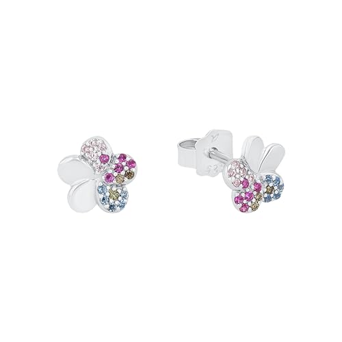 Prinzessin Lillifee Ohrstecker 925 Sterling Silber MÃ¤dchen Kinder Ohrschmuck mit Zirkonia synth. 0 8 cm Silber Blume Kommt in Schmuck Geschenk Box 2027898