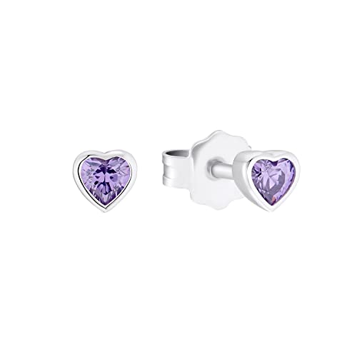  Ohrstecker Mädchen Ohrschmuck mit Zirkonia synth. Rosa Kommt in Schmuck Geschenk Box