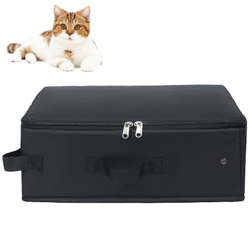 Reise Katzentoilette Faltbare Katzenklo mit Deckel Mühelose Reinigung und Pflege Katzen Reisetoilette für Kurze Ausflüge und Campingurlaube