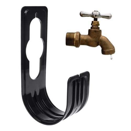 Gartenschlauchhalter Wasserschlauchhalter Wandhalterung stabiler rostfreier Schlauchhaken Wandmontage Bewässerungssprinklerkopfhalter Gartenschlauchhalter für Verlängerungskabel