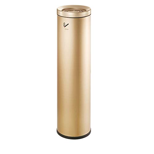 LOFAMIßen Edelstahl Mülleimer for Winddichtes Bodenständer Hoch Aussen Garten Ascher H31 33inchs Color Gold Größe 8.8 31.9inchs